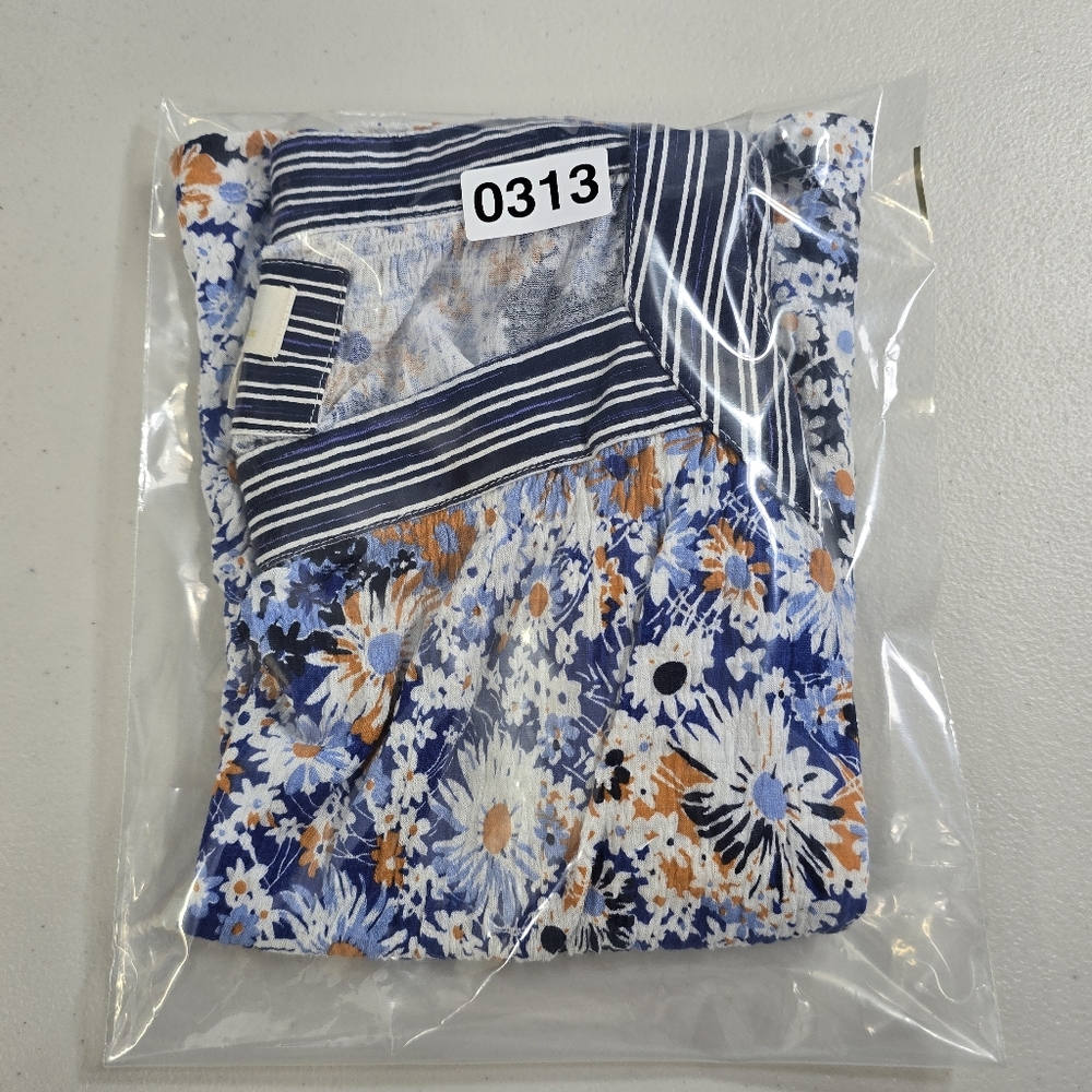 Maeve Blue Floral Print Caryn Square Neck Tank Top Womens Sleeveless Size Small - Picture 10 of 10